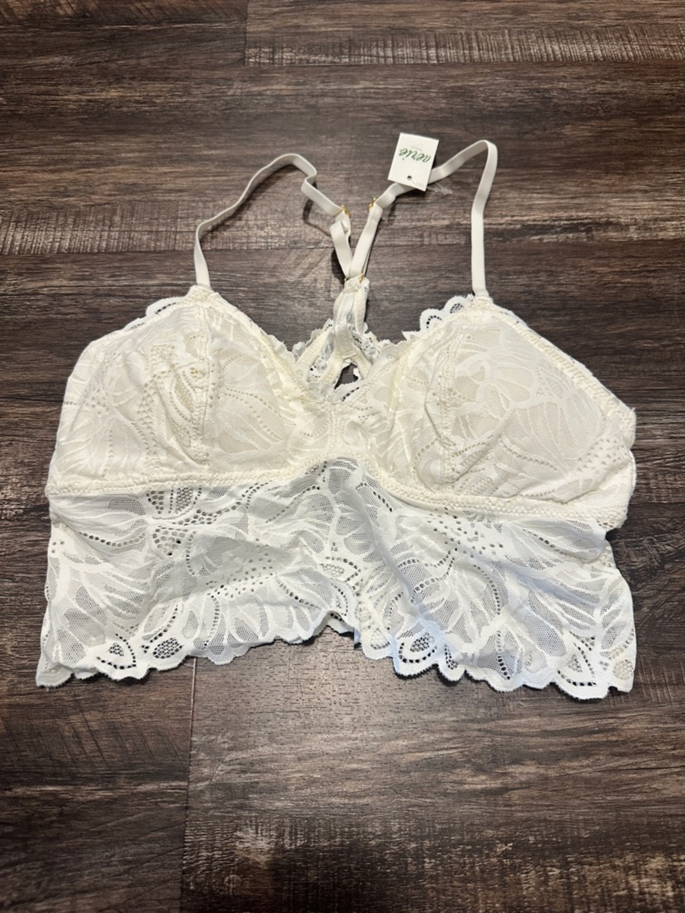 Aerie Lace Bralette Crop Top - Ivory
